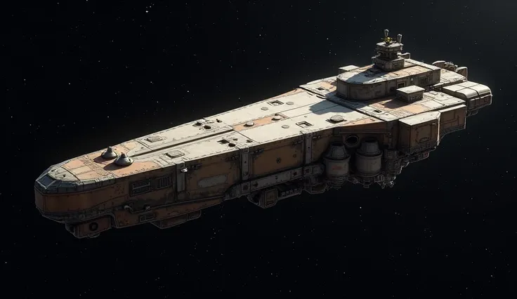 dvd screengrab, Space cargo ship, Small size, In the background is endless space