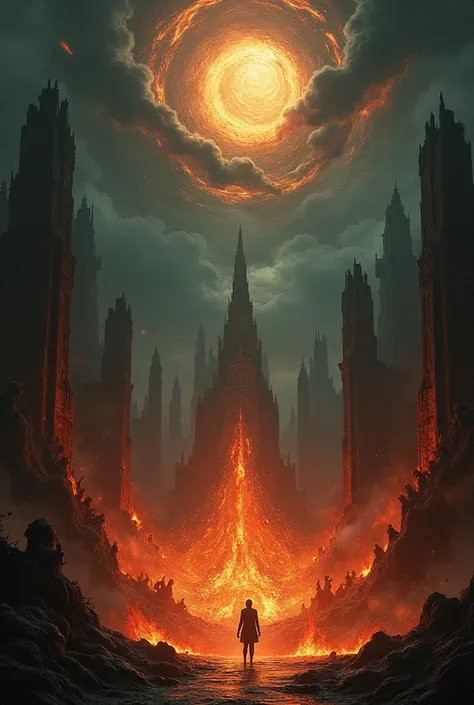 Representation of Hell from the Divine Comedy That Souls Away by Souls and the Circles of Hell