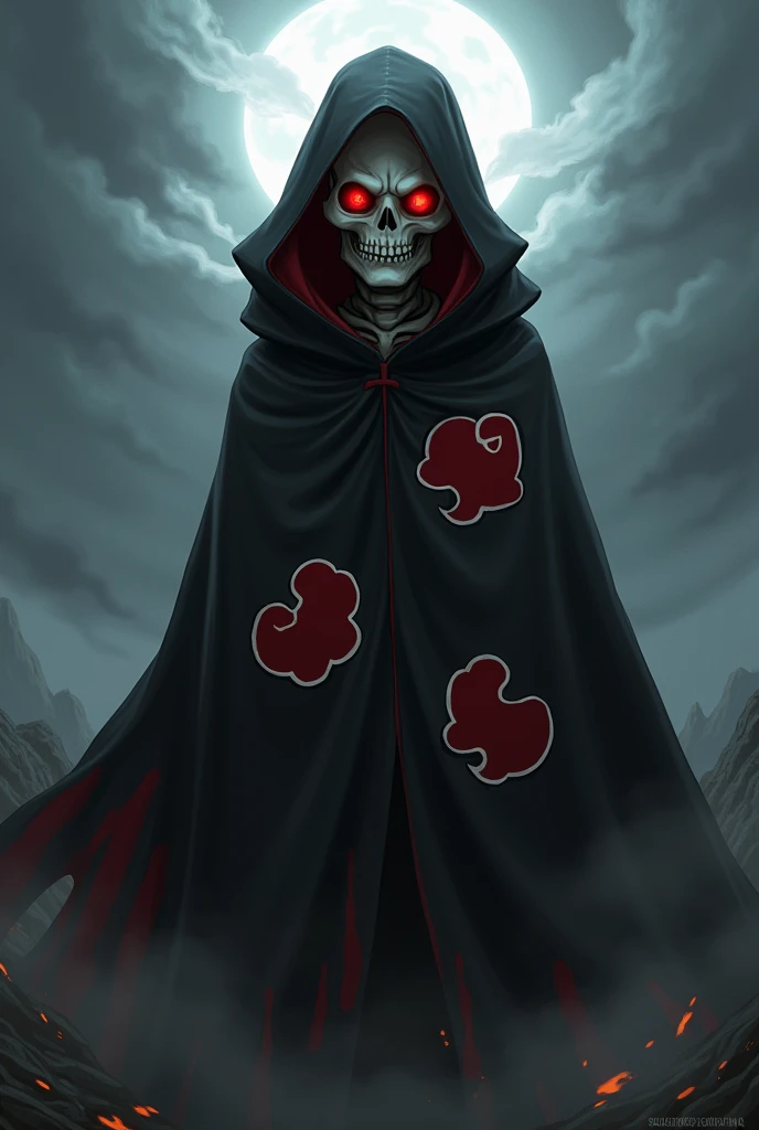 Sans from undertale in akatsuki cloack