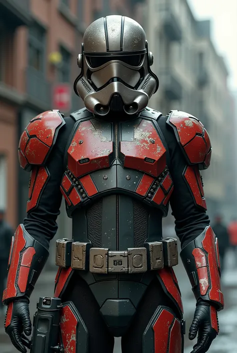 live-action、 real、A fusion of Kamen Rider and Stormtrooper、Detailed patterns are drawn 、