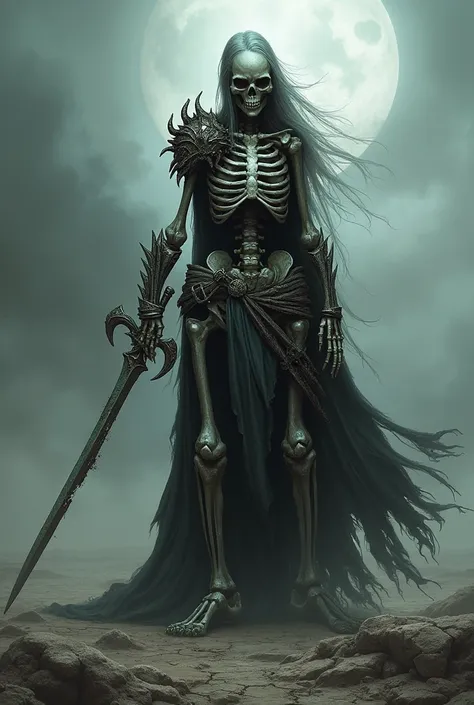 A female skeletal warrior 