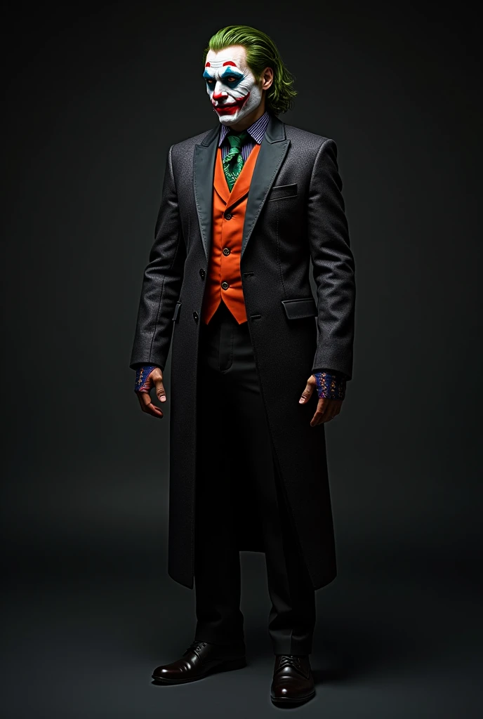 Joker, in venom and spider man, full body, superhero pose, black suit, new suit, high resolution, best quality, full body, highly detailed, skin detail, realistic, masterpiece, indian, indian dress, detailed, indian symbols on mask, realistic dark backgrou...