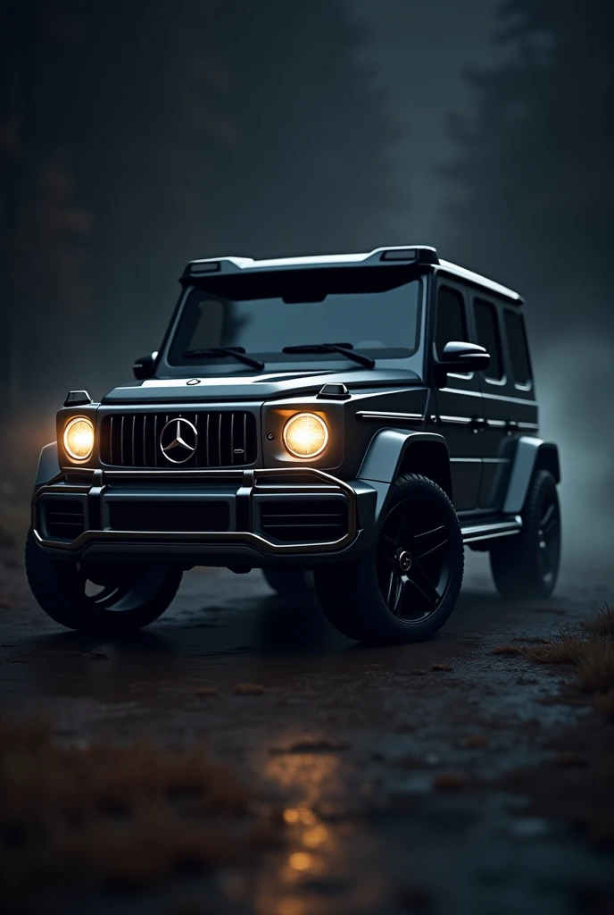 Mercedes g63 , Turn on the left headlight.
