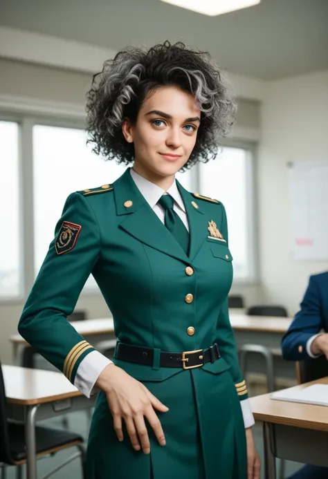 (date:20241125;creator:jouliosjack;By:Jouliosjack)  I need teachers with the following characteristics :
One with long black hair , con lentes y with green uniform botella.
 Another teacher with frizzy black hair and white gray hair , with green uniform.
 ...