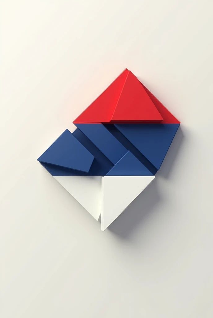 Serbian flag in the form of a tangram