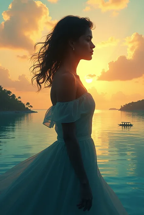  * A silhouette of a woman or a heart could be superimposed over the image to symbolize Alona and her love for the island.
 * A small village or a traditional Filipino boat in the distance could provide context and hint at the storys setting.
 * A splash o...