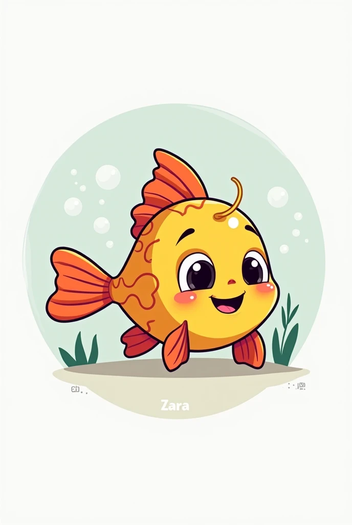 Cartoon zara fish vector 