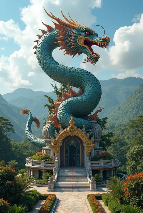 make a tulungagung monument with dragon