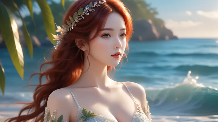 A Masterpiece In 32K Resolution, Supreme Quality, Super Detail, Official Art, Cinematic Lighting, Beautiful And Aesthetic, Ultra-Detailed Features, Very High-Resolution 32K Wallpaper. A Girl With Crystal-Textured Skin, A Cold Look, And Smooth Movement, Ado...