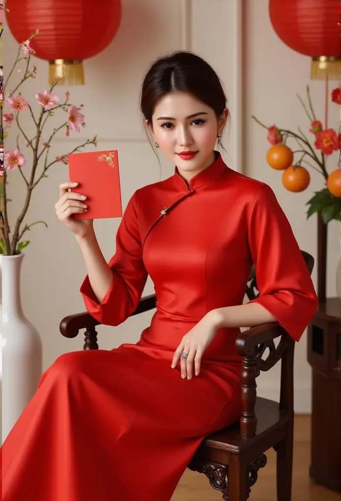 a tok composite photo of a ao dai posing at different angles, in the style of tok, a high-fashion editorial shot of lisamy dress...