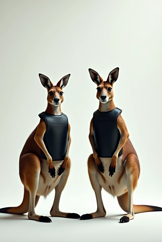 Kangaroos with bulletproof vests