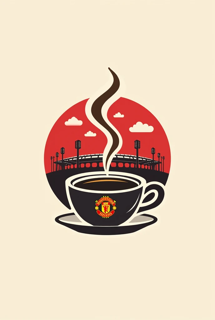 Whatsapp groups logo, Name Group: Warkop Old Trafford, Coffee picture, Manchester United, simple