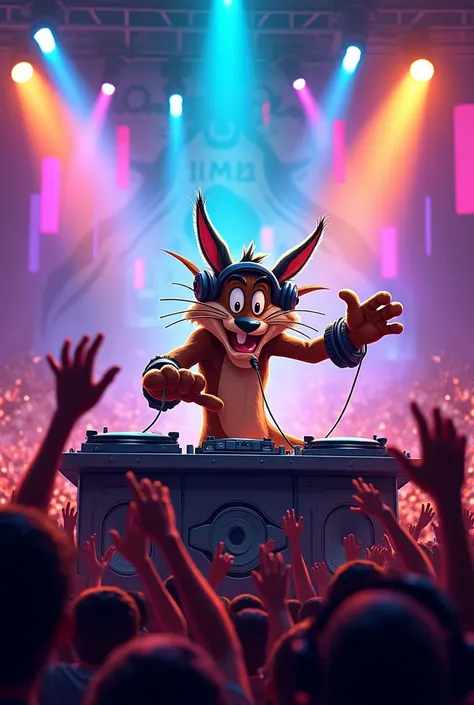 Taz Looney Tunes DJ playing on stage