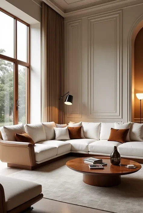 Best furniture design in white and brown colour in luxurious feel 