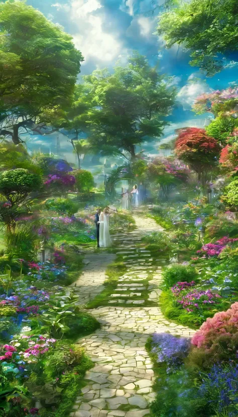 background,  Fantasy ,  amazing,  Fantasy , garden, future, Don&#39;t draw people、 high definition model , 