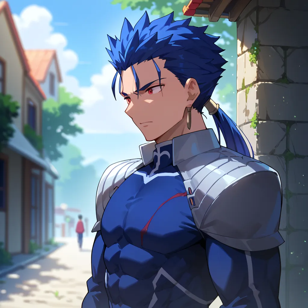 score_9, score_8_up, score_7_up, score_6_up, score_5_up, score_4_up, just describe what you want, tag1, tag2,outdoor,
BREAK
source_anime, 
BREAK
lancer_fsn, blue hair, red eyes, long hair, ponytail, spiked hair