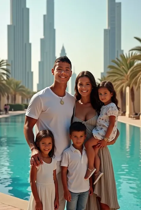 Cristiano Ronaldo with his family in Dubai 