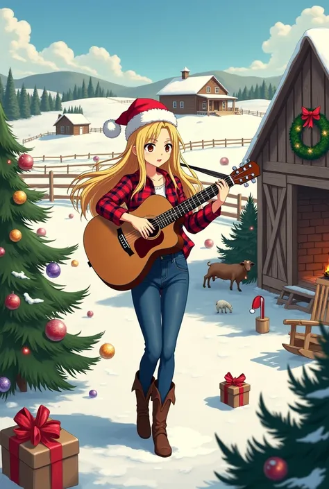 Anime Lucy Heartfila Christmas country singer
