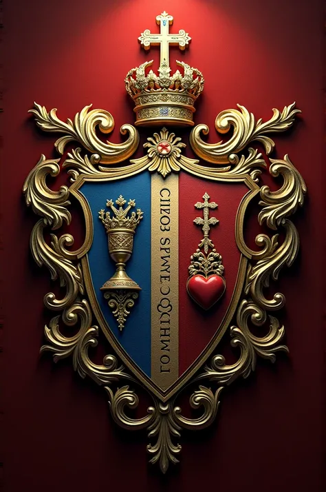  Create a Gomes Coelho Family crest ,  inside the Coat of Arms must contain the phrase Familia Gomes Coelho and symbols that remind us of service, Prayer and love 