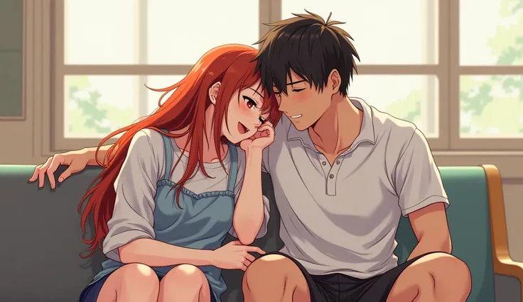  Anime drawings of men and women, cuddling in shcool,  artgerm and genzoman ,  Nick Silva and Ilya Kufshinov , Friends ,  Esan Kikukawa , Kim Hwan Gi ,  Hajime Izayama style ,  Harumi Hironaka ,  by Li Meizu , Rei Kamoi, Yaoi,Go to school,White smooth legs...