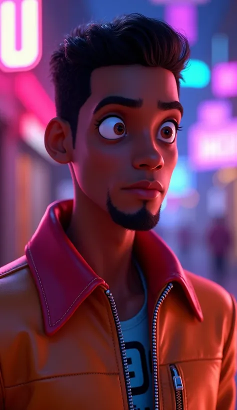 A poster for the film inspired by Disney Pixar with the title "Michael Jackson" The scene must be in Pixars distinctive digital art style, focusing on the characters expressions, he must look like Will Smith if characterized as the main character of The Fr...