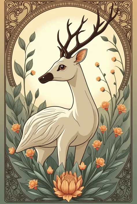 Create a stylish  "Art Nouveau" in an easy and simple way and that you have an animal
