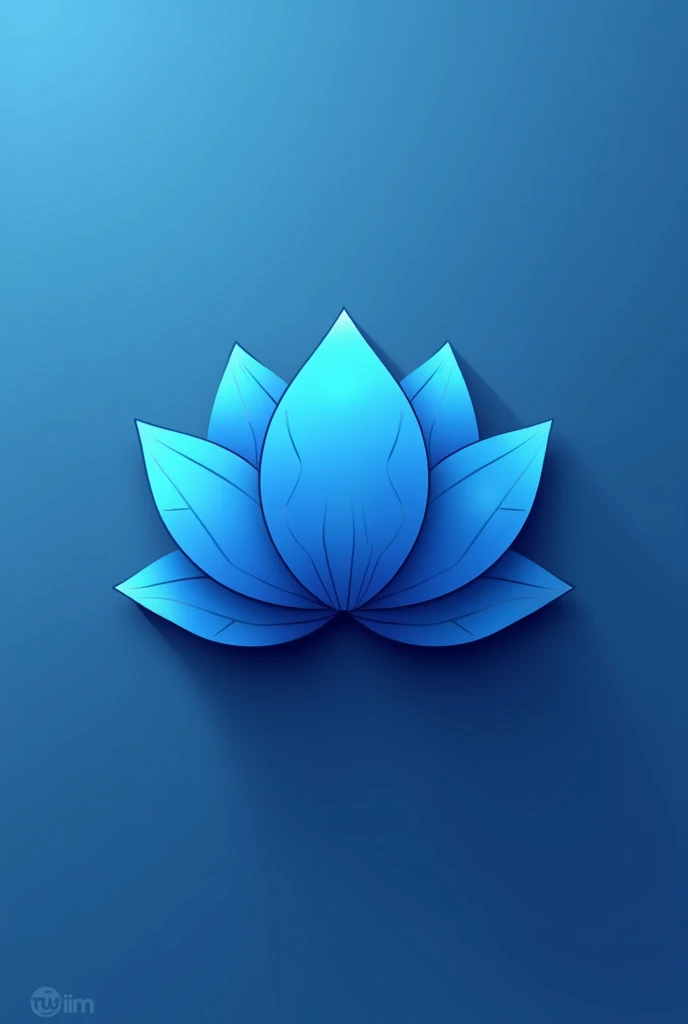 create a modern, tech-like, logo using a lotus. make it minimal with a shade of blue. Add more techy vibe