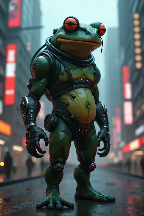 rana pepe version cyberpunk