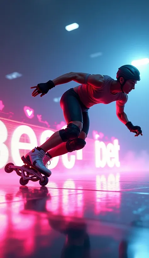 INLINE SKATE WITH SPEED TRACE ON THE WORD  "best"