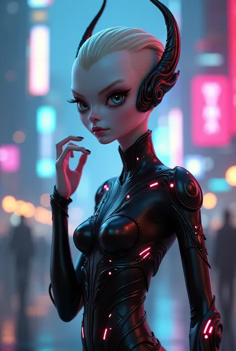 femboy, alien, cute, prince, cyber punk sci fi clothes, zerg