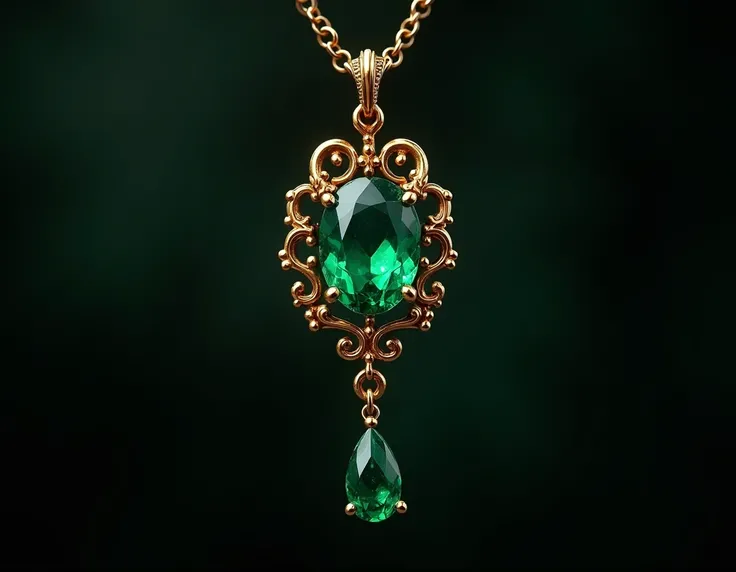 Emerald neckless, jewlery