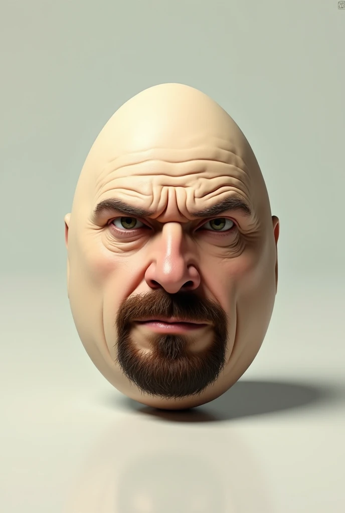 Egg with walter whites face