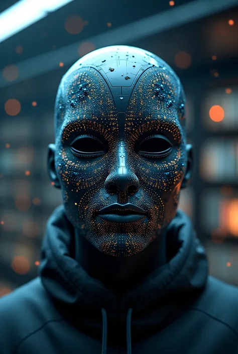  A mask that shows globalization, social networks and communication 
