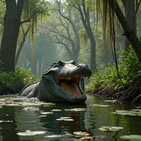  high resolution, Crocodile , in the swamp