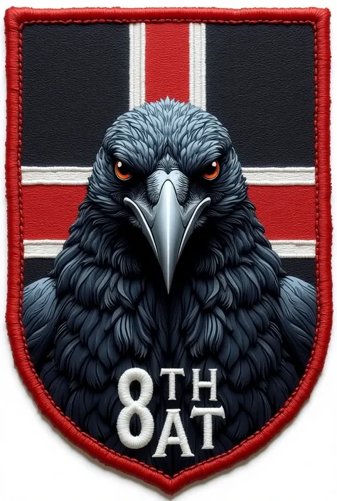  Military patch , Breton flag ,  with a crows head
8TH BAT Inscribed on the badge in uppercase