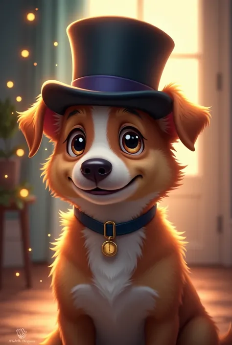 Union of a dog with a hat