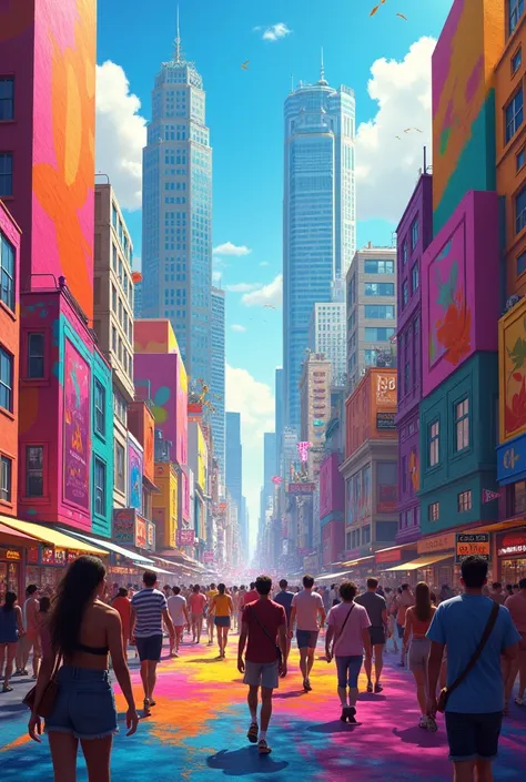 colorful city
