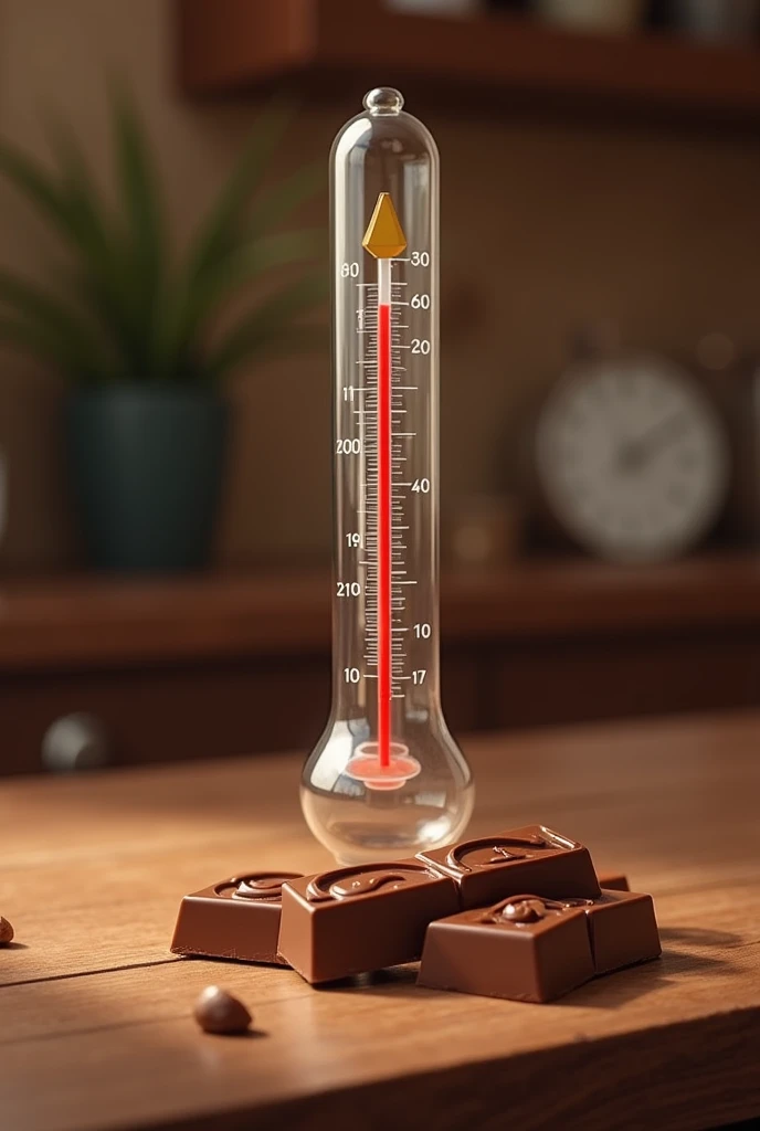 Thermometer and chocolate