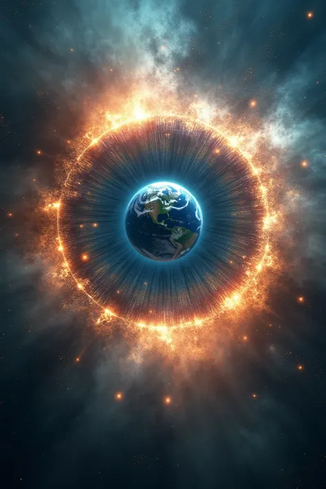 Planet Earth as the pupil of an all-seeing eye. Epic. 