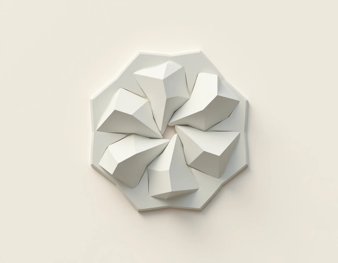 an irregular 13-sided polygon, flat figure