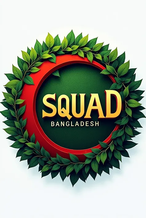 Create a logo of (Squad Bangladesh) text in a round circle gorgeous 