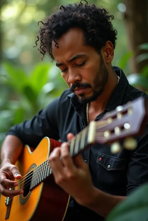 Genddy Perozo playing guitar 