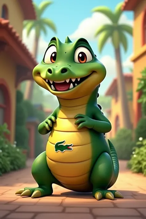 Create a Disney Pixar-like Lacoste pumped crocodile