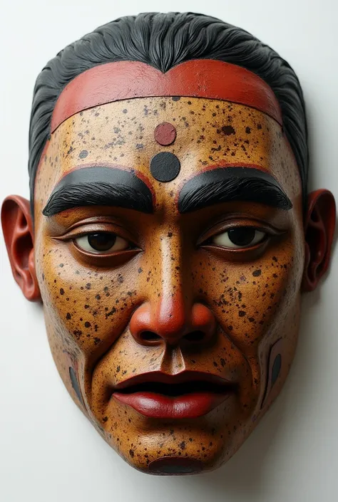 Face mask of Ilongot or Bungkalot Tribes. Use the blank face mask and create the design for this tribe. 