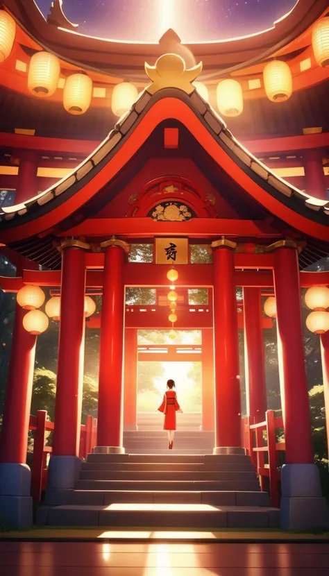  Japanese Shrine　 dazzling light 　 Increase your luck in love　 cute