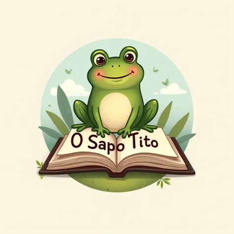 logo,  book with text: O sapo Tito 