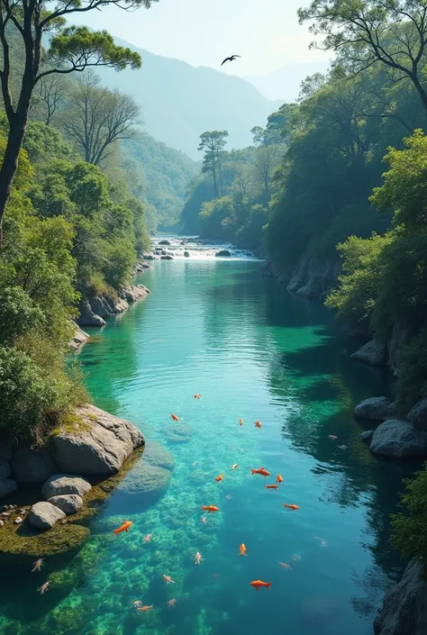  the Huallaga River that passes through Huanuco is cleaner and healthier thanks to anthropogenic actions, The river that passes through the same city of Huanuco  