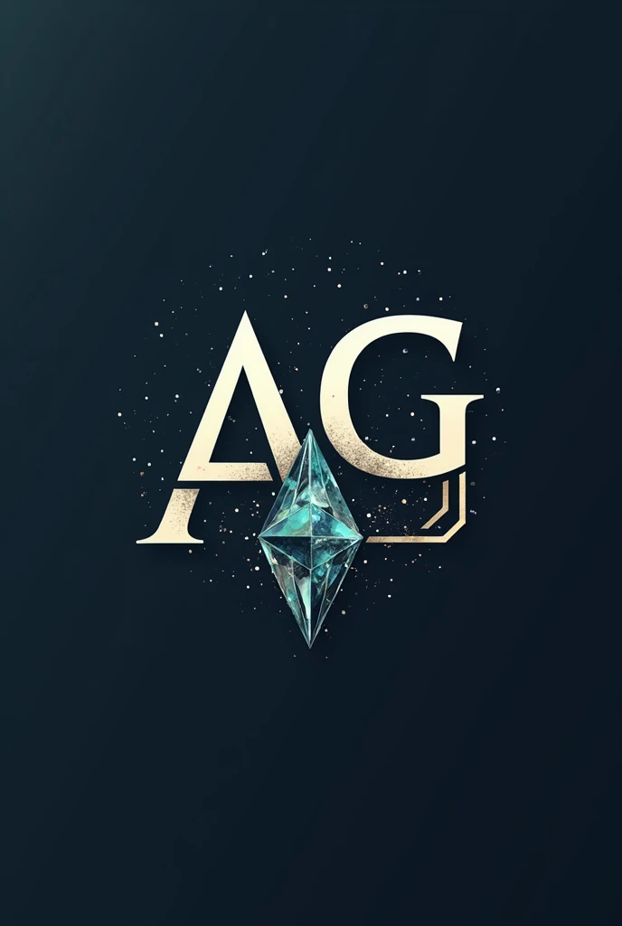 Design of a type logo for a company dedicated to the mining of semiprecious stones containing the initials AG included in the design