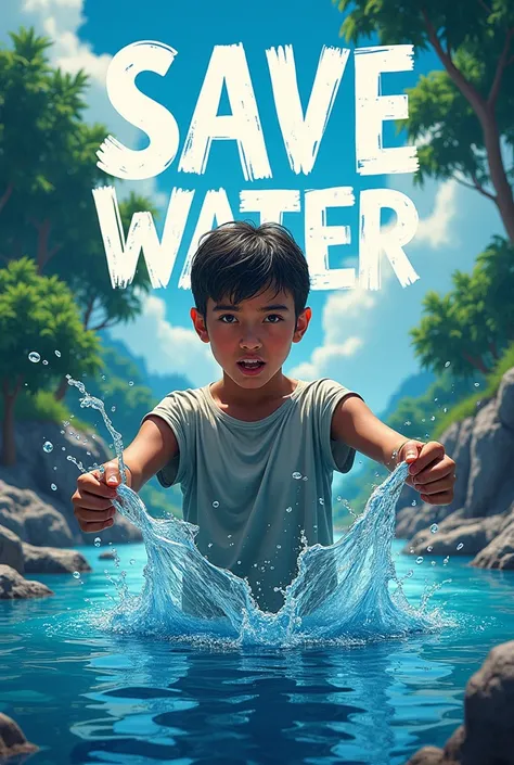 I would like to create a flyer with the theme saving water 