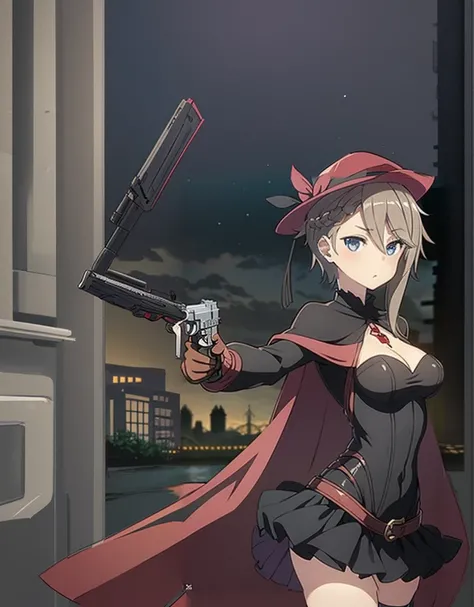 Holding a gun、anime girl wearing a hat, from  Girls Frontline,  details.  Girls Frontline,  Girls Frontline style,  Girls Frontline,  Girls Frontline universe,  Girls Frontline cg,  Female Protagonist 👀 :8, Female Rouge Assassin,  female action anime girl ...